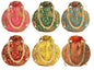 Pack of 5 Indian Handmade Women's Embroidered Clutch Purse Potli Bag Pouch Drawstring Bag