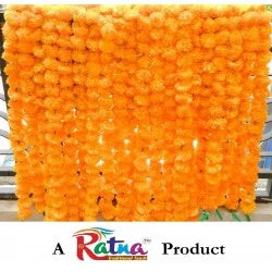 50 Fresh like Artificial Flower Mango Marigold String for events and Party Backdrop Decoration