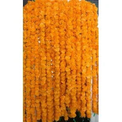 50 Fresh like Artificial Flower Mango Marigold String for events and Party Backdrop Decoration