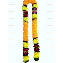 Yellow & Orange Artificial Marigold Flower Garland(10 Strings)