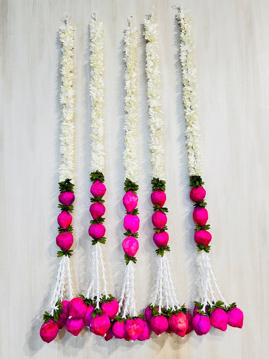 Exclusive Sola Wood Jasmine Flower Garland Lotus flower hanging Eco friendly flower decoration artificial Indian Wedding Decoration String