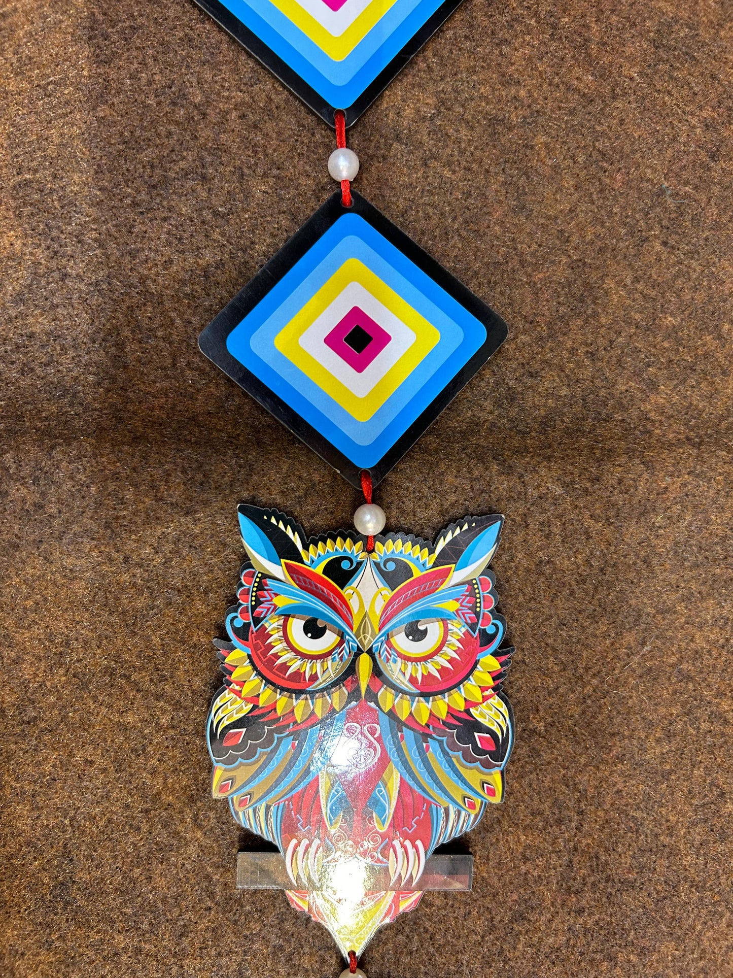 Blue Evil Eye Owl in 3D for Vastu