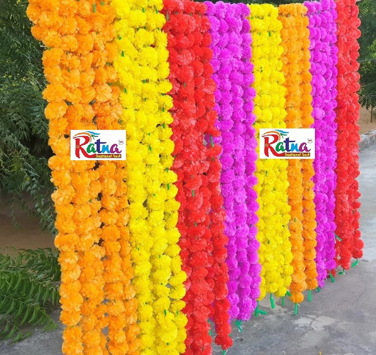 Assorted Artificial marigold flower Garland - 1400 strings