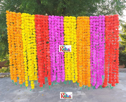 Assorted Artificial marigold flower Garland - 1400 strings