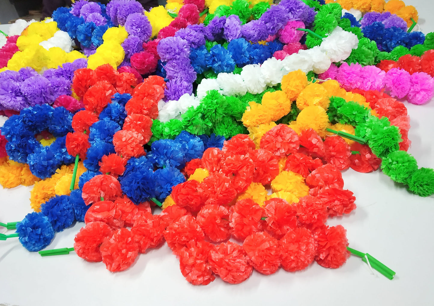 Assorted Artificial marigold flower Garland - 1400 strings