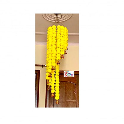 Ratna Handicrafts Marigold Chandelier Hanging with Bells for decoration