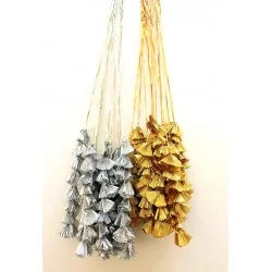 PACK OF 10 GOLD AND SILVER GOTA GARLANDS, INDIAN WEDDING DECOR, MEHENDI DECOR, PARTY BACKDROP